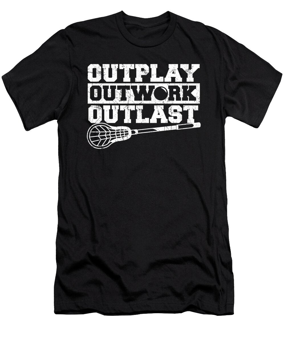 Lacrosse Stick Racket Lax Team Player Lacrosse Crazy Squirrel T-Shirt
