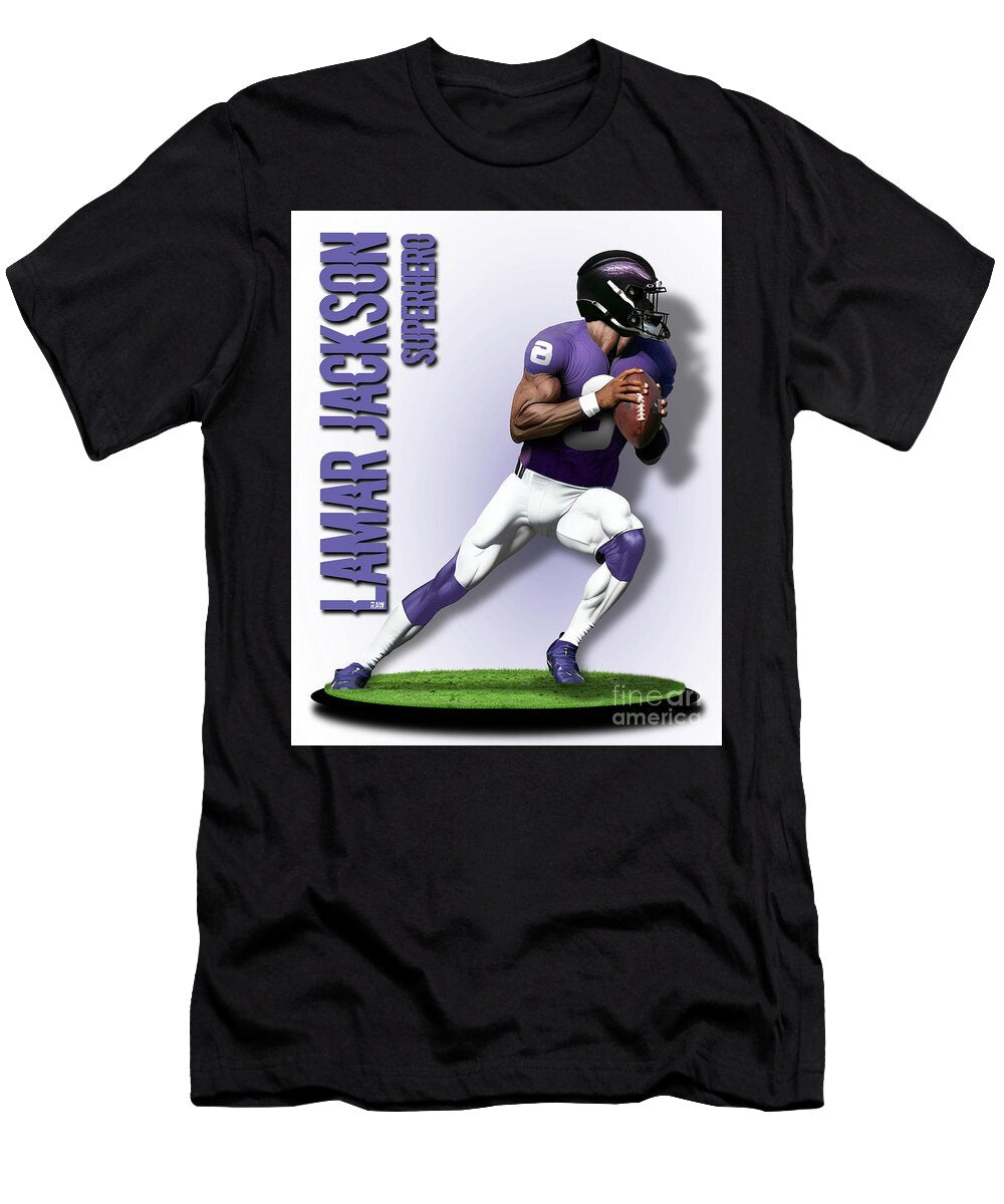 Lamar Jackson Superhero 1 Robert Williams T-Shirt