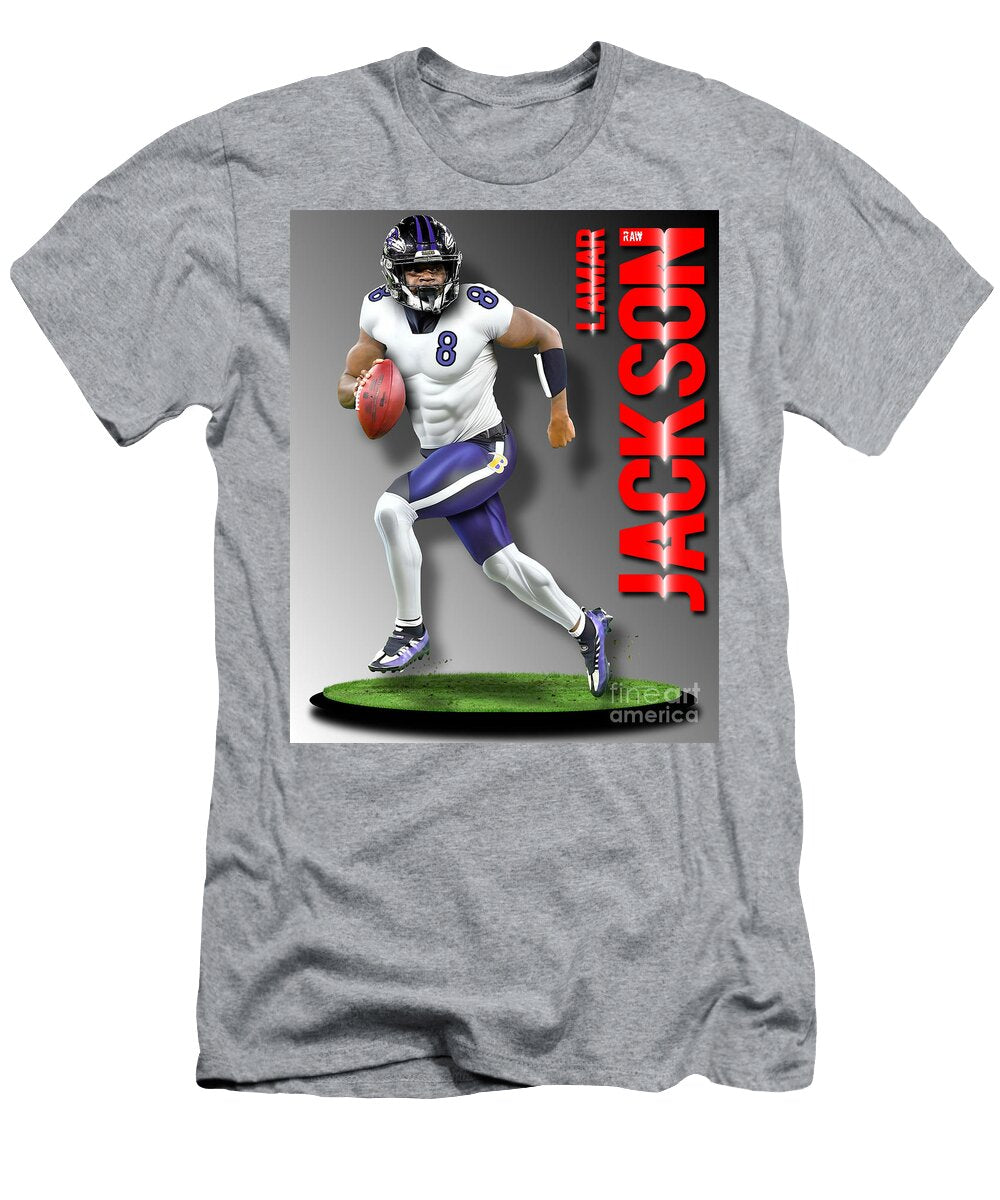 Lamar Jacson Batimore Ravens 1 Robert Williams T-Shirt