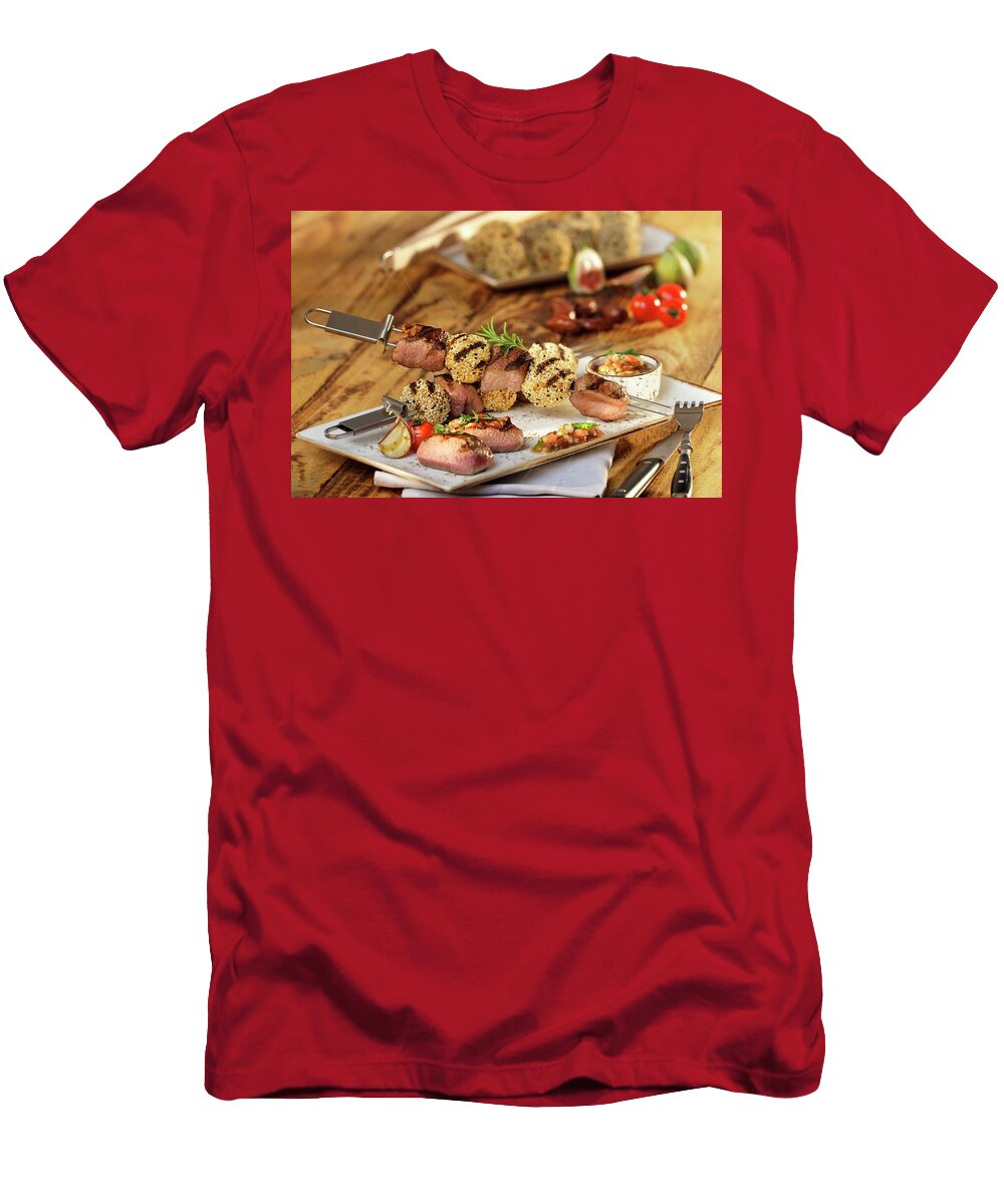 Lamb and Falafel Skewers with Fig and Date Chutney Niklas Thiemann T-Shirt