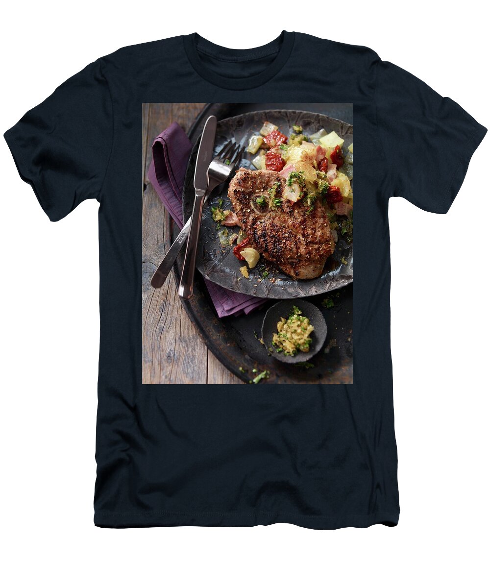 Lamb Ossobuco on Braised White Cabbage with Pepper Jan Peter Westermann T-Shirt