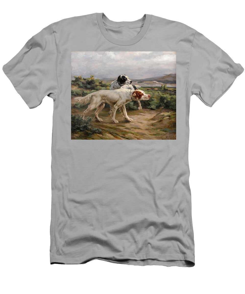 Leda and Another Setter in the Field Percival Leonard Rosseau T-Shirt