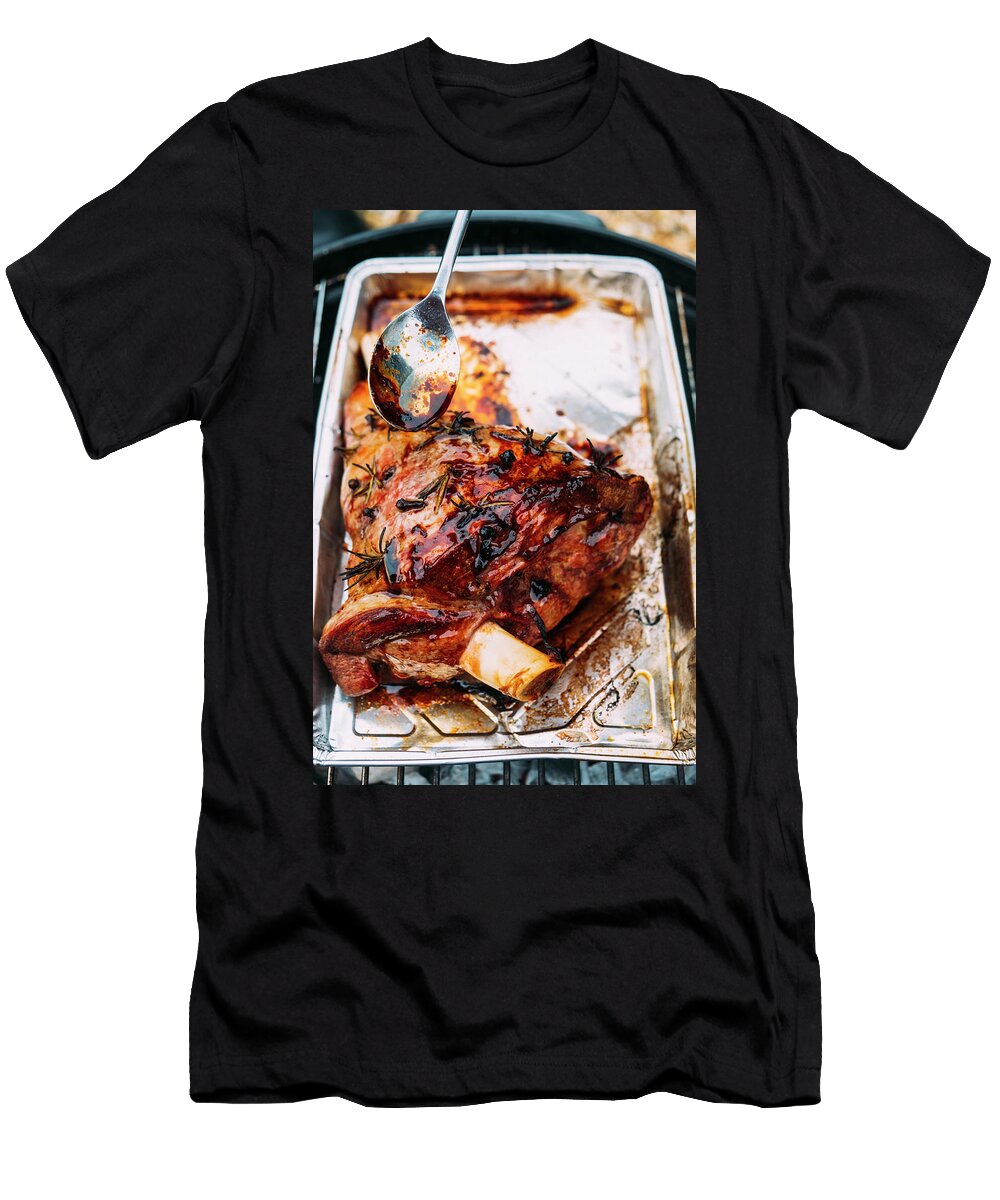 Leg of Lamb Cooked on a Bbq Adrian Britton T-Shirt