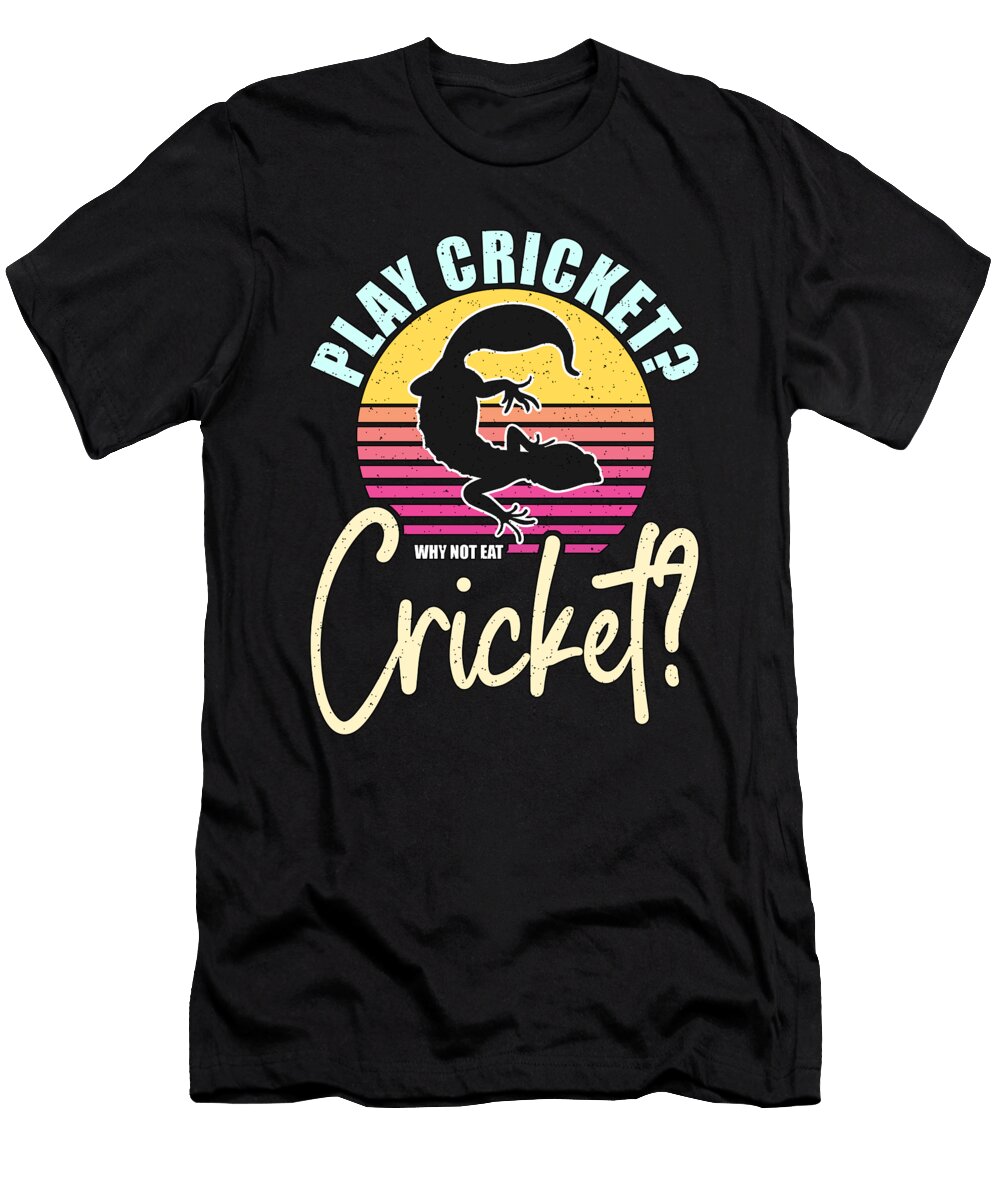Leopard Gecko Play Cricket Why Not Eat Reptiles Tshirtconcepts Marvin Poppe T-Shirt