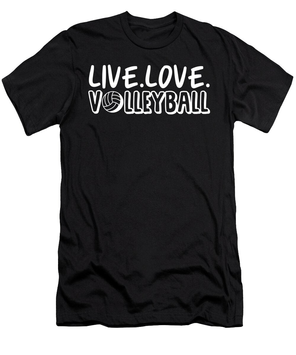 Live Love Volleyball Eq Designs T-Shirt
