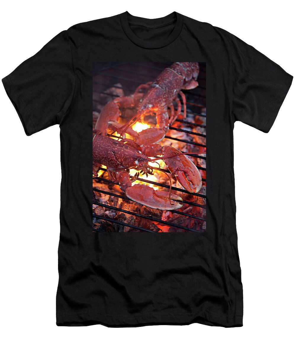 Lobster Cooking on a Bbq Steven Joyce T-Shirt
