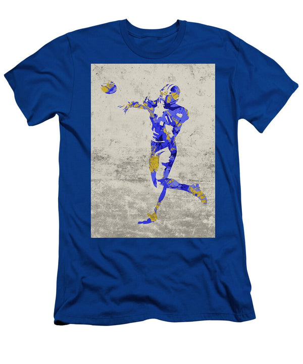 Los Angeles Rams Quarterback Football Player Paint Splatters Abstract Portrait Design Turnpike T-Shirt