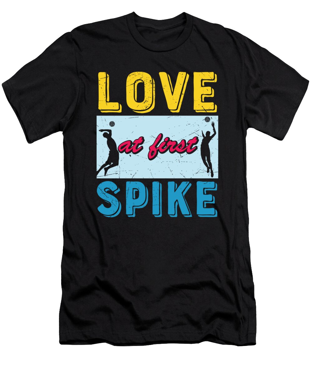 Love At First Spike Volleyball Player Gifts Licensed Art T-Shirt