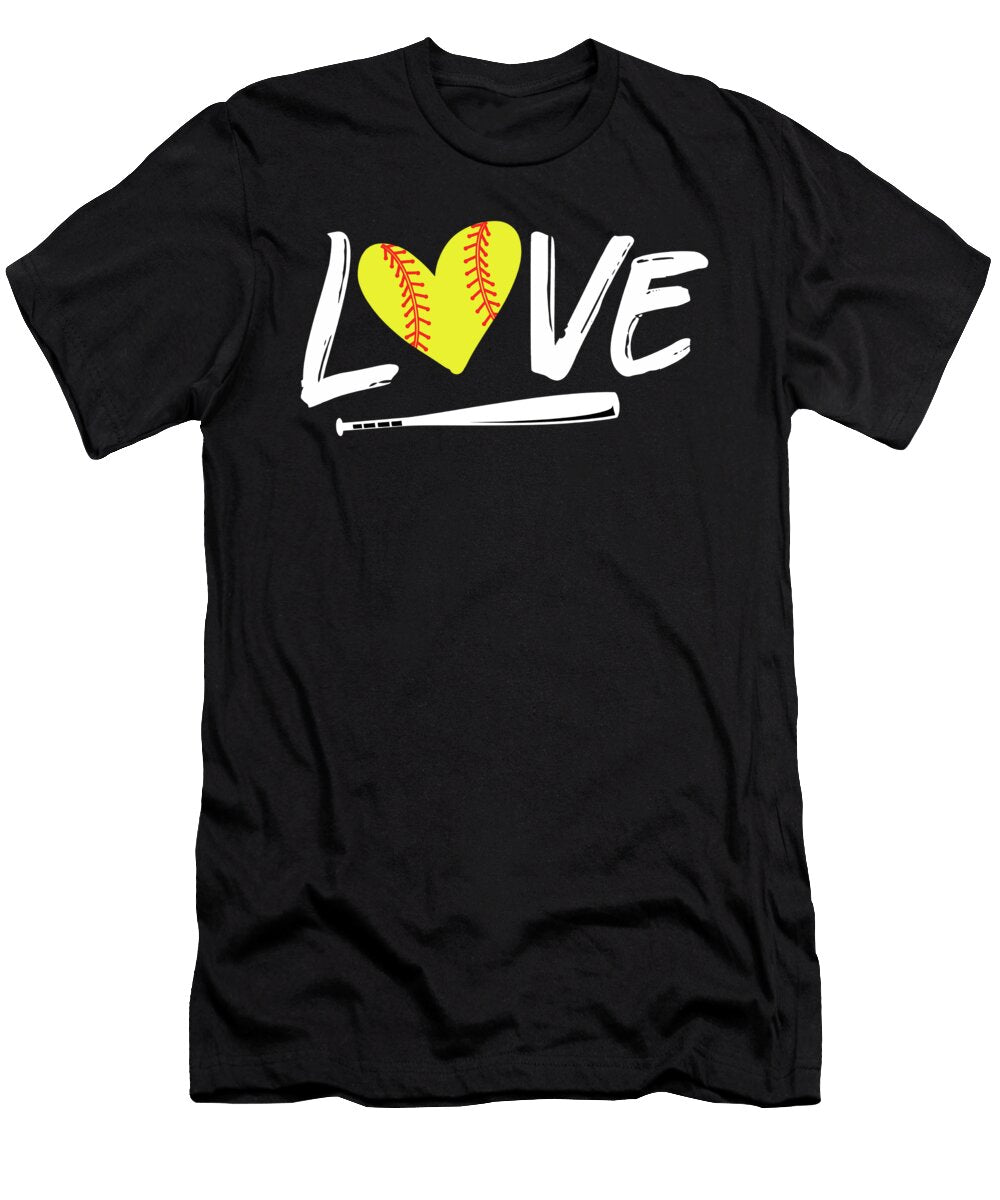 Love Baseball Softball Bat Ball Pitcher Catcher Gift Thomas Larch T-Shirt