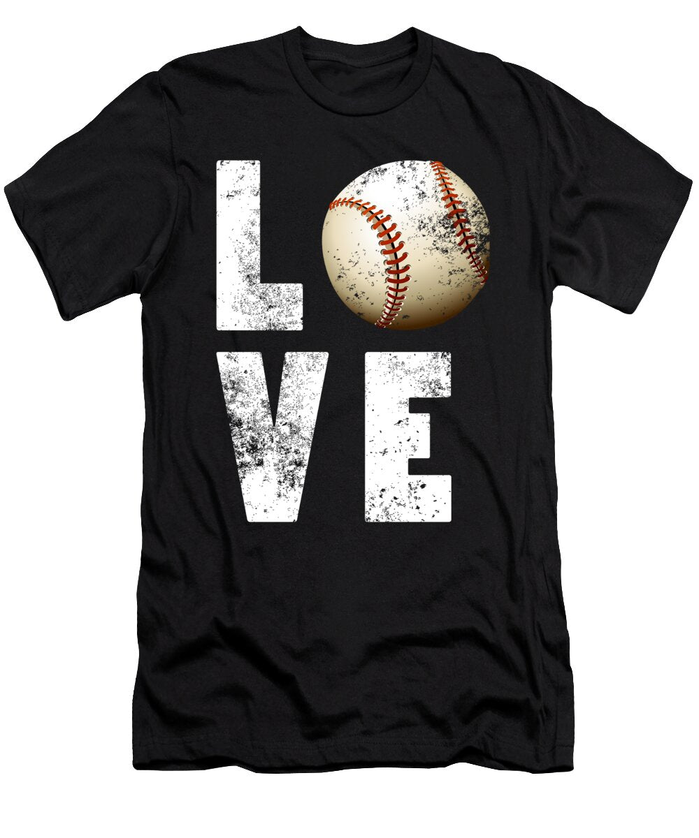 Love Baseball Vintage Gift for Lovers Art Frikiland T-Shirt