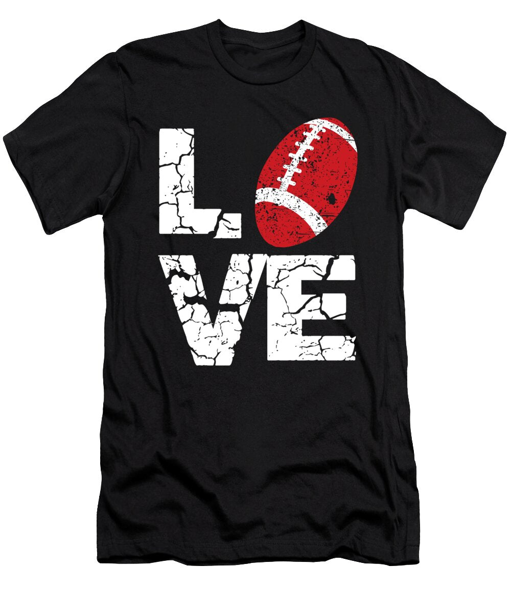 Love Rugby American Football Rugby Ball Gift Thomas Larch T-Shirt
