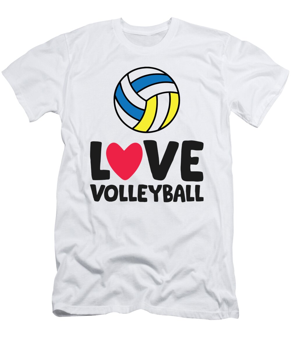 Love Volleyball Funny Volleyball Player Eq Designs T-Shirt