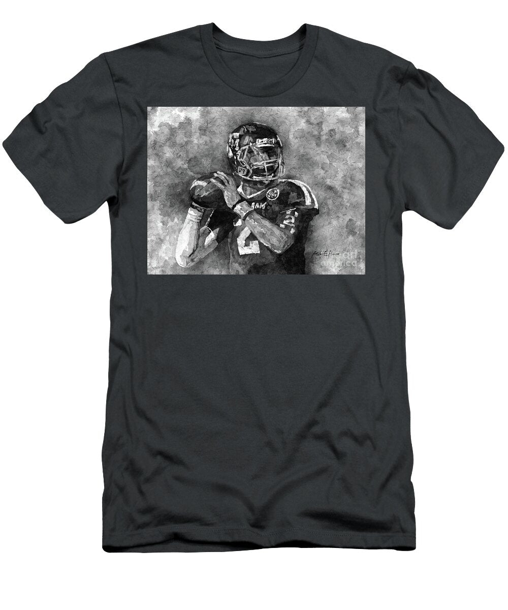 Manziel in Black and White Hailey E Herrera T-Shirt