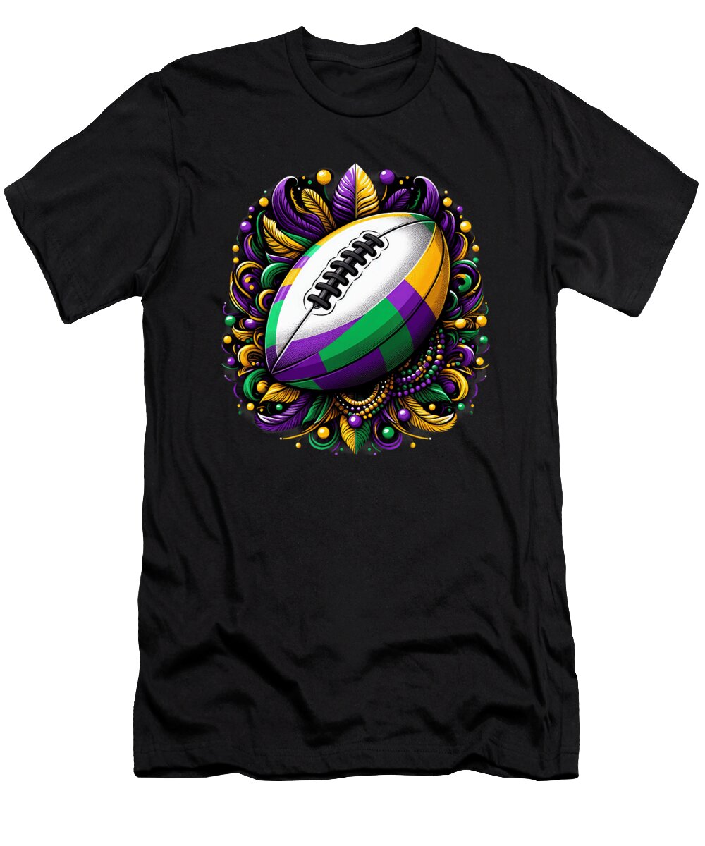 Mardi Gras Rugby Fan Festive Maisie Jackson T-Shirt
