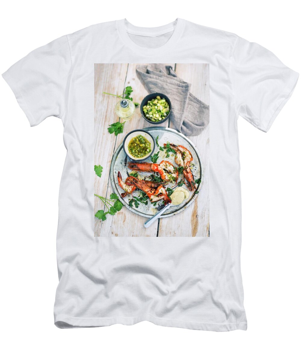 Marinated and Grilled King Prawns with Spicy Aioli Jalag Wolfgang Schardt T-Shirt