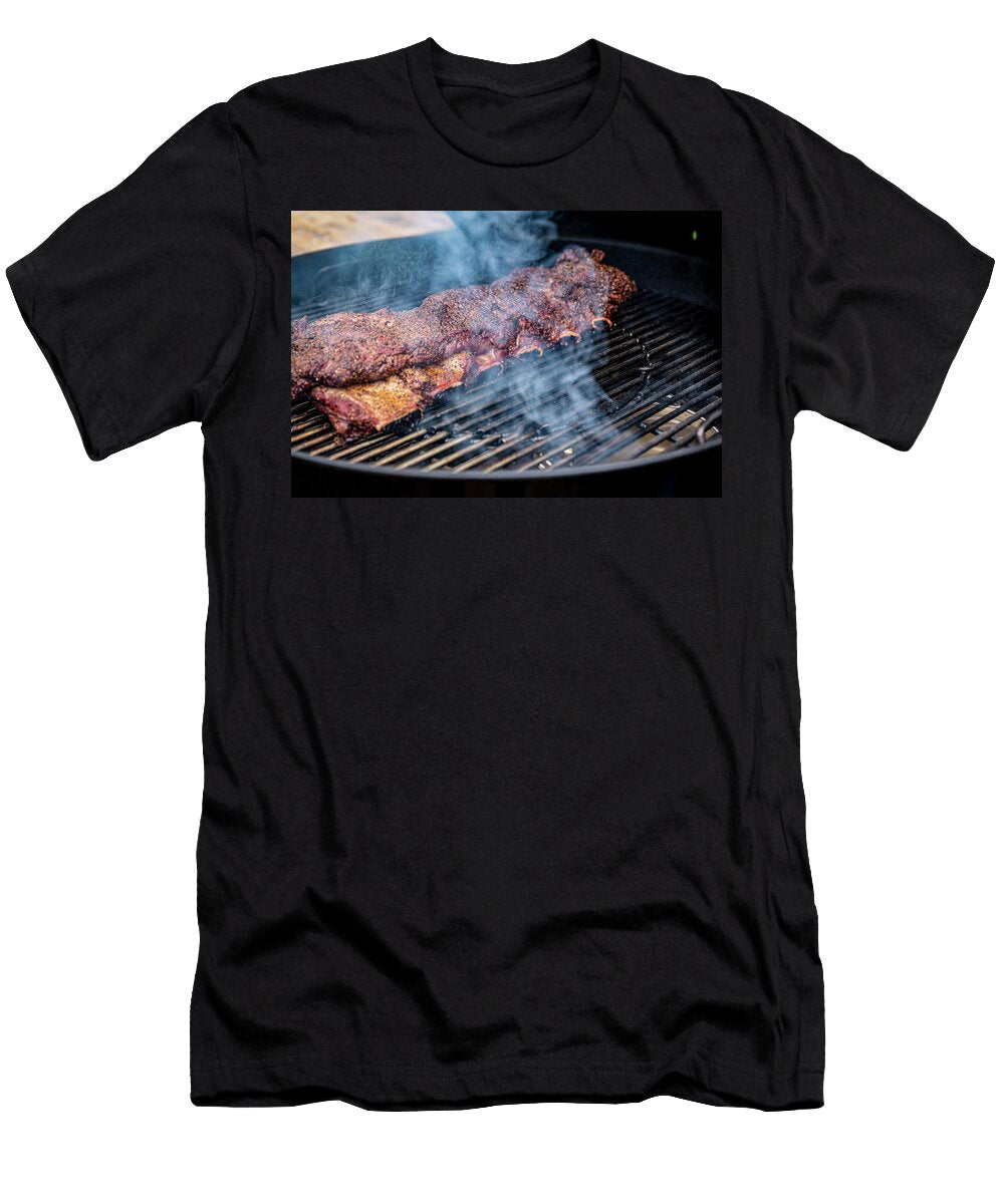 Marinated Beef Ribs Being Grilled Sebastian Schollmeyer T-Shirt