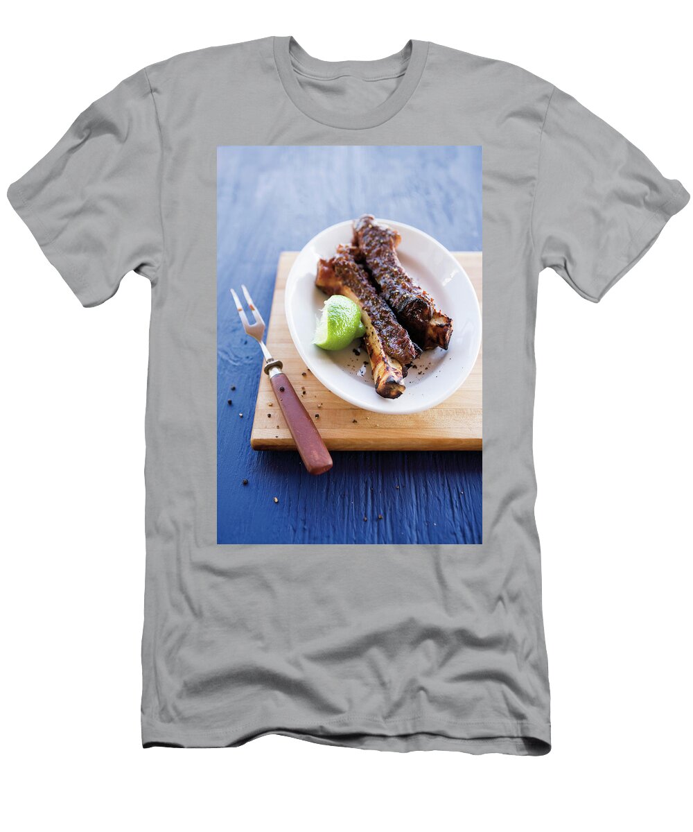 Marinated Grilled Caribbean Bbq Beef Ribs Michael Wissing T-Shirt