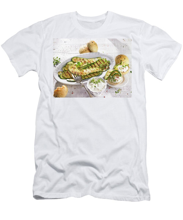 Marinated Grilled Courgettes with a Sheeps Cheese Sauce and Bread Rolls Barbara Lutterbeck T-Shirt