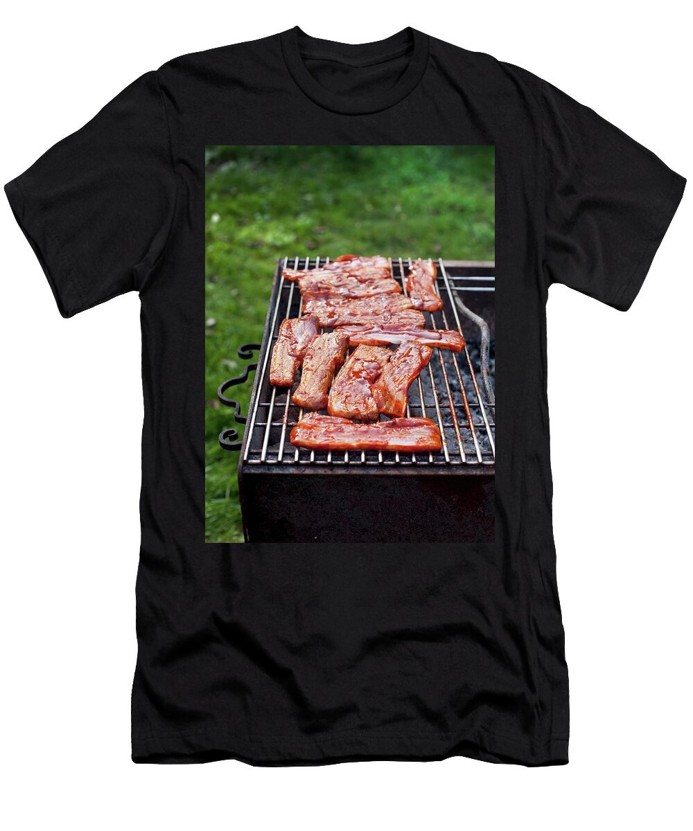 Marinated Pork Belly on a Barbecue Ira Leoni T-Shirt