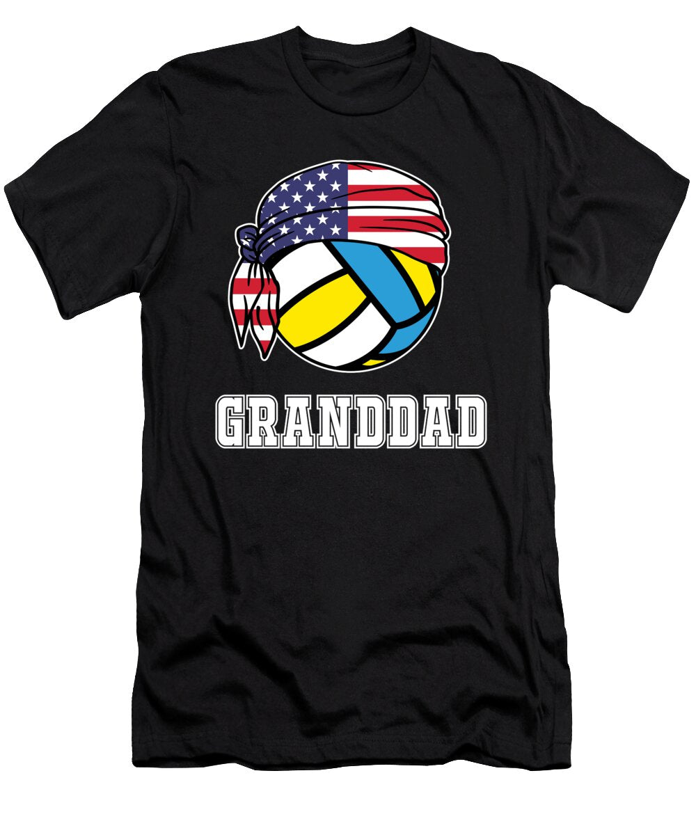 Mens Volleyball Granddad Jersey Gift for Indoor Beach Players Martin Hicks T-Shirt