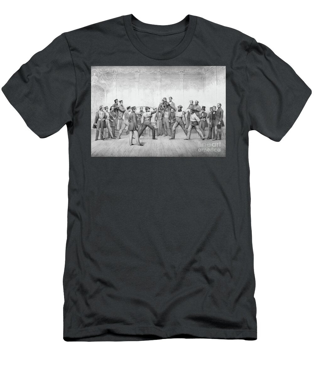 Mensuren or Student Members of the Duelling Society in Dresden Litho German School T-Shirt