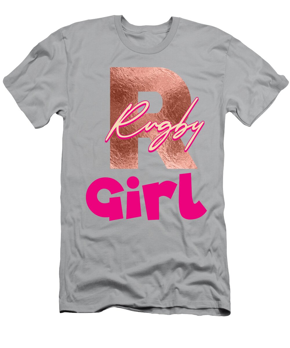 Metallic Bronze Pink Rugby Girl Lahrech Soumia T-Shirt