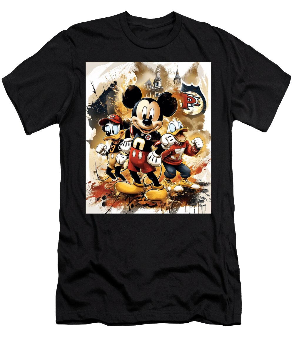 Mickey Mouse and Chiefs Animated Aroma Antics Mizorey T-Shirt