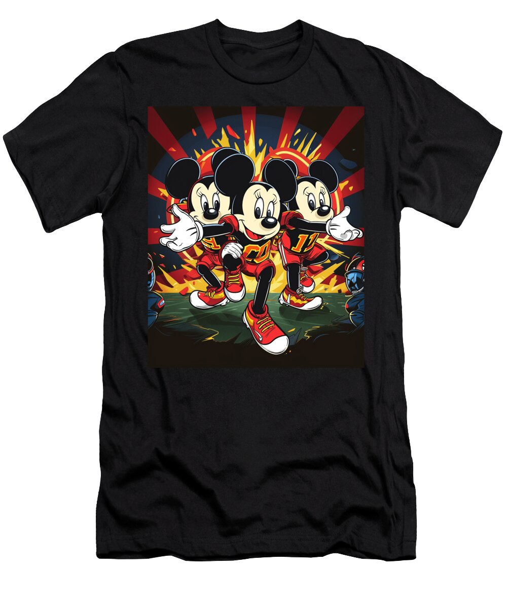 Mickey Mouse and Chiefs Animated Flavor Quests Mizorey T-Shirt