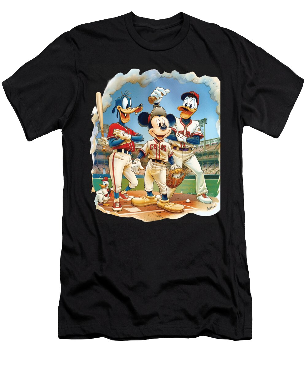Mickey Mouse and Chiefs Art and Artichokes Mizorey T-Shirt