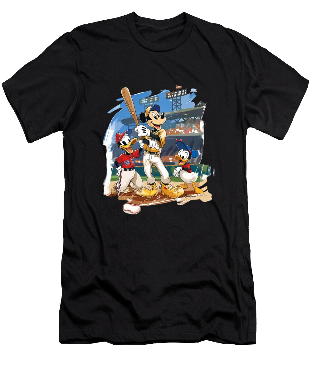 Mickey Mouse and Chiefs Caricatures and Casseroles Mizorey T-Shirt