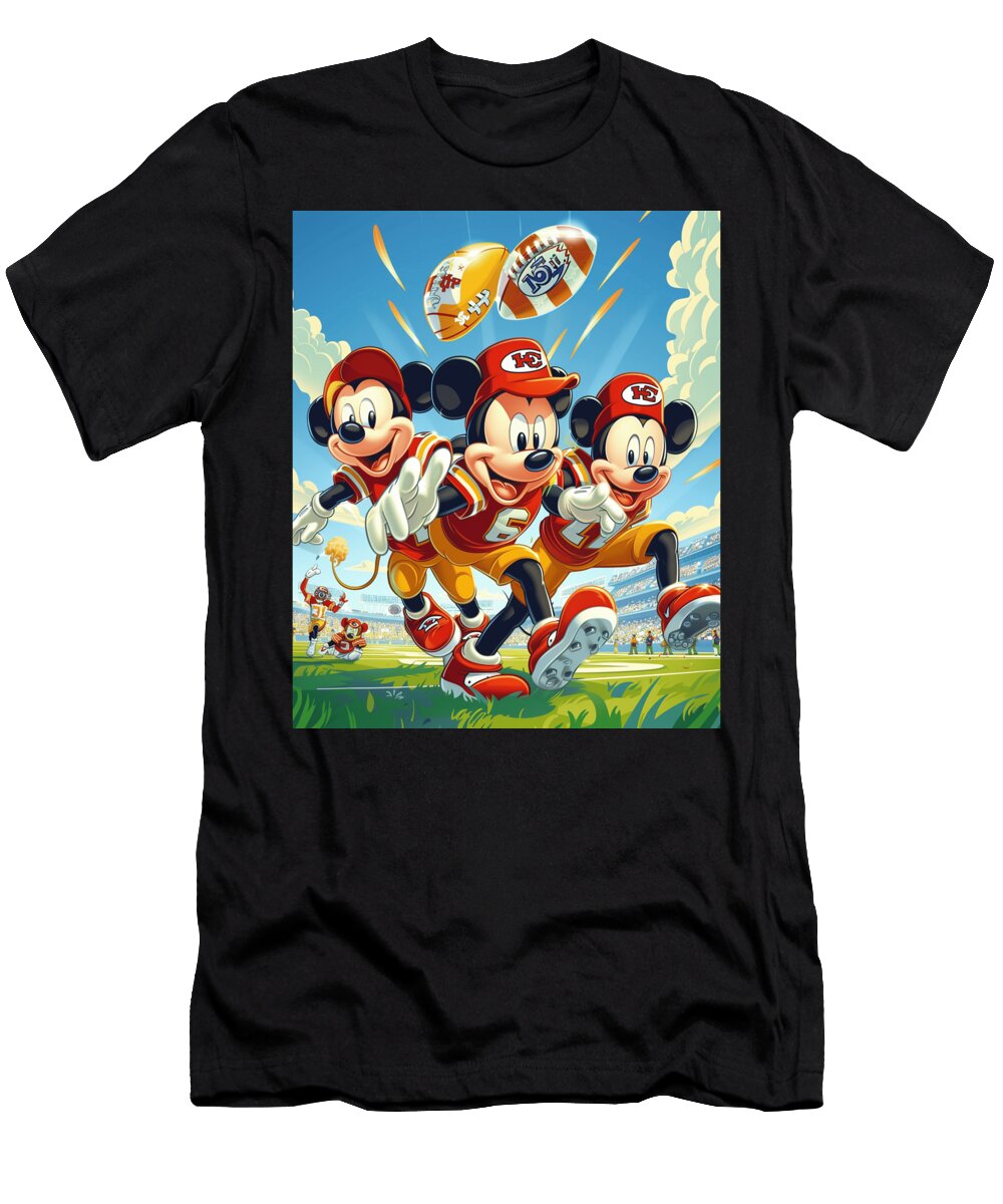 Mickey Mouse and Chiefs Chef Hat Antics Mizorey T-Shirt