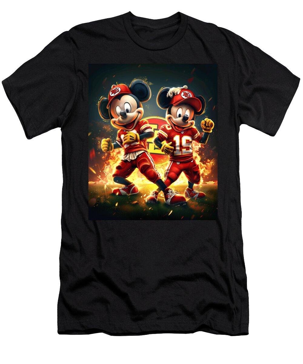 Mickey Mouse and Chiefs Cooking Showdowns Mizorey T-Shirt