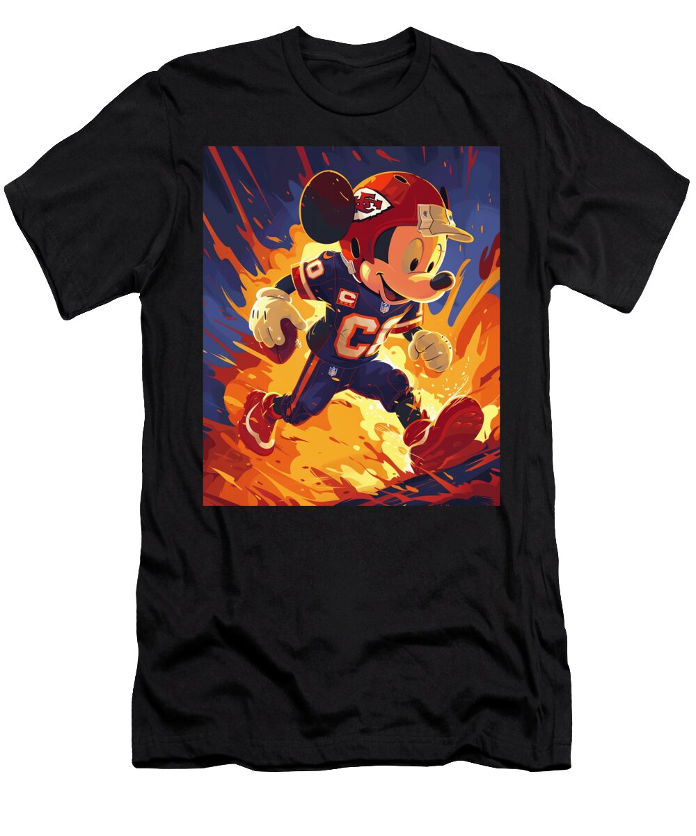 Mickey Mouse and Chiefs Culinary Capades Cartoon Mizorey T-Shirt