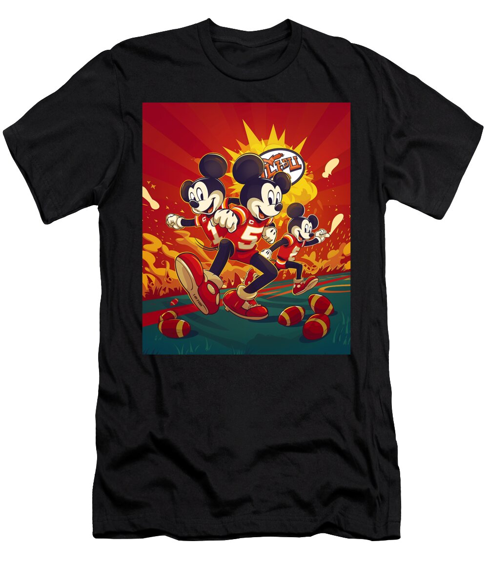 Mickey Mouse and Chiefs Delightful Dining Stories Mizorey T-Shirt