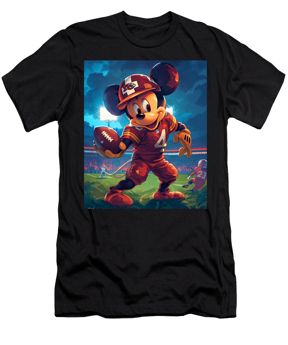 Mickey Mouse and Chiefs Delightful Dish Duels Mizorey T-Shirt