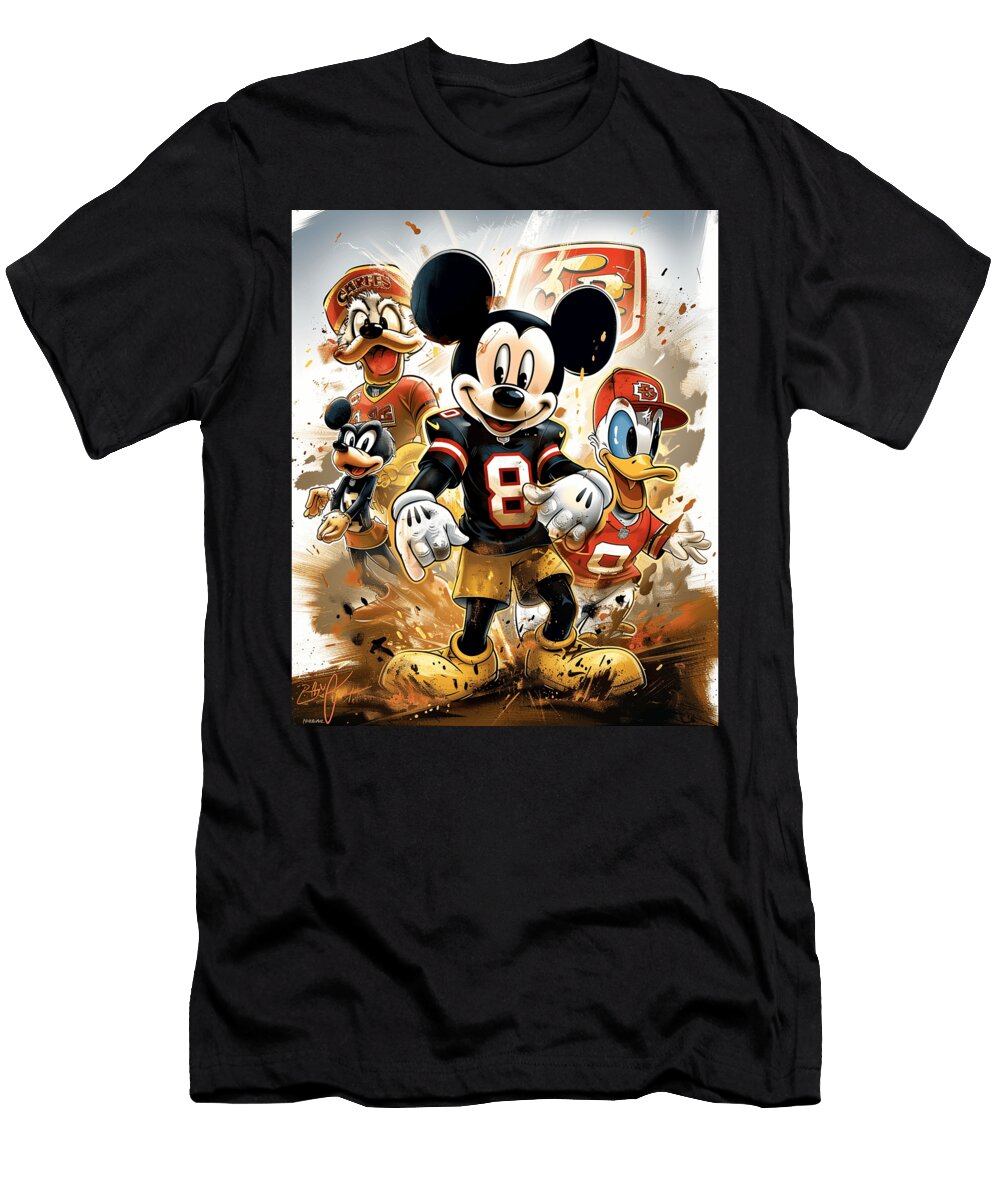 Mickey Mouse and Chiefs Eats with Elites Mizorey T-Shirt