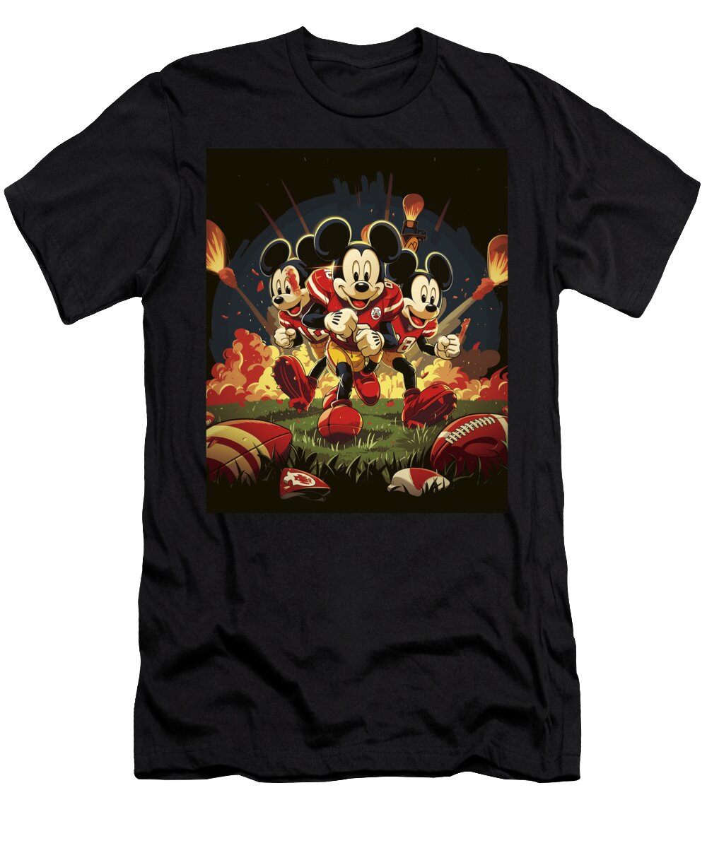 Mickey Mouse and Chiefs Enchanted Baking Sessions Mizorey T-Shirt