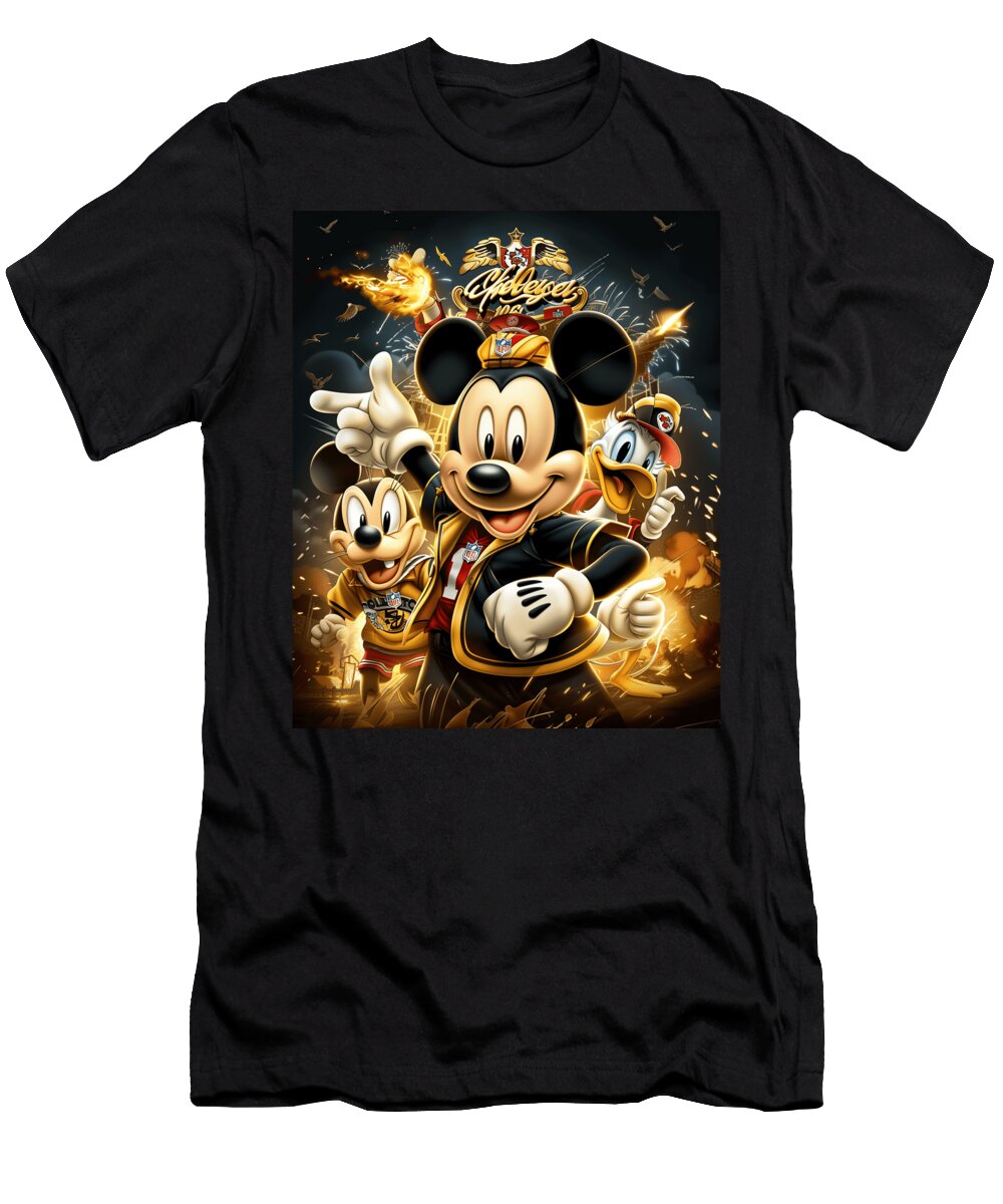 Mickey Mouse and Chiefs Epicure Animated Escapade Mizorey T-Shirt