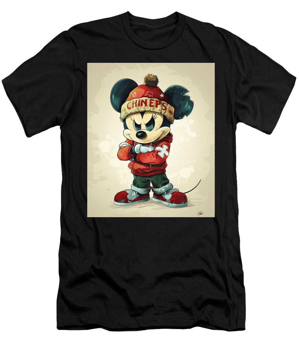 Mickey Mouse and Chiefs Fairytale Food Battles Mizorey T-Shirt