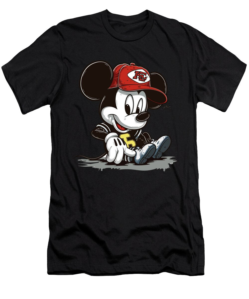 Mickey Mouse and Chiefs Gags and Gratin Mizorey T-Shirt