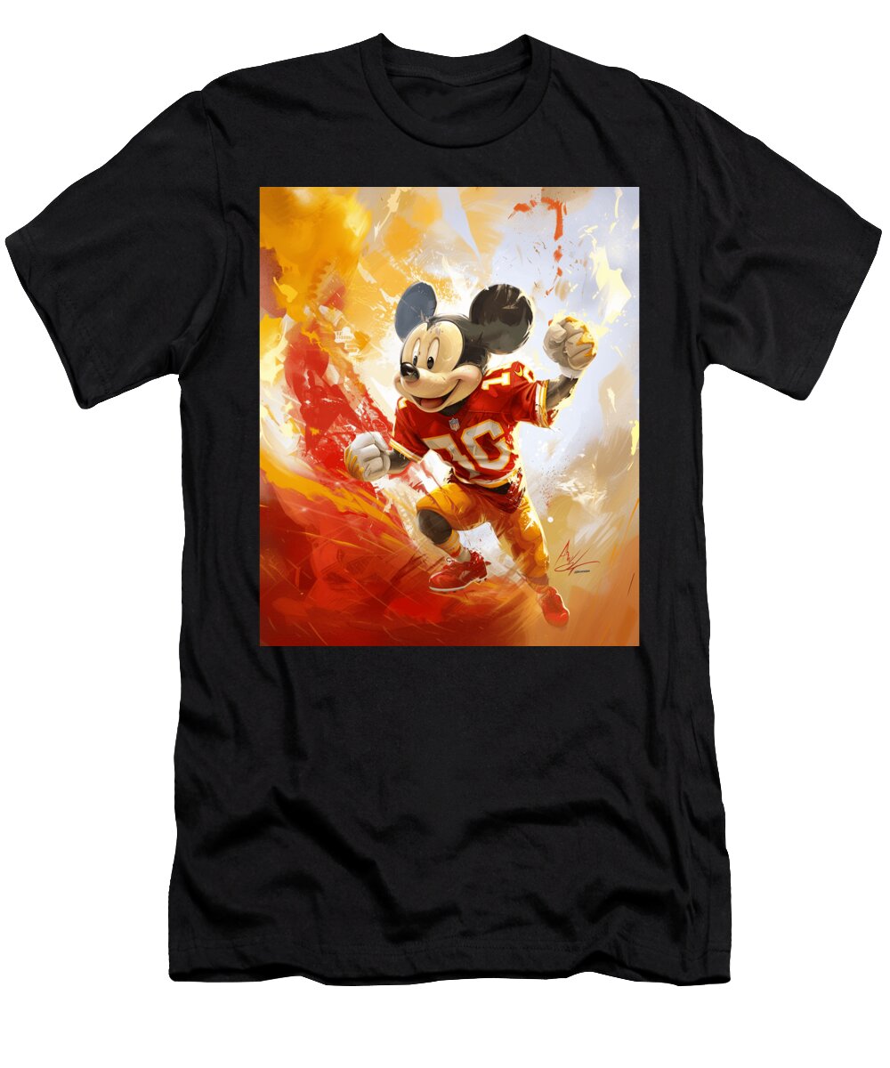 Mickey Mouse and Chiefs Kitchen Conquest Mizorey T-Shirt