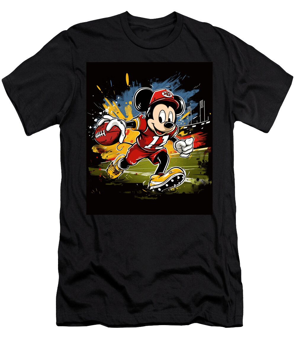 Mickey Mouse and Chiefs Mirthful Mouse Menus Mizorey T-Shirt