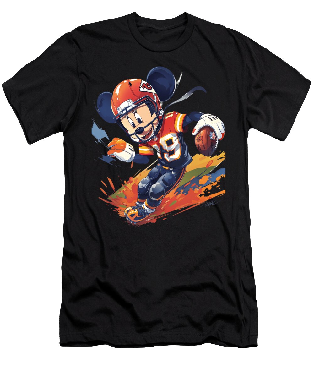 Mickey Mouse and Chiefs Punchlines and Pancakes Mizorey T-Shirt