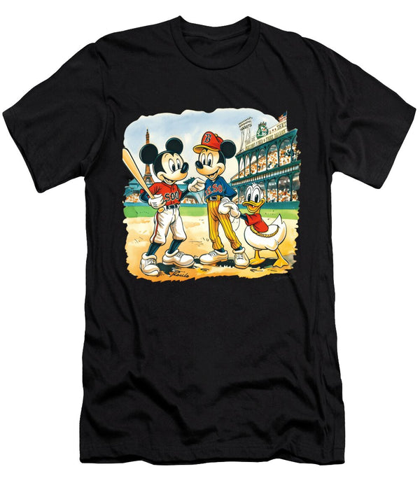 Mickey Mouse and Chiefs Satire and Salads Mizorey T-Shirt