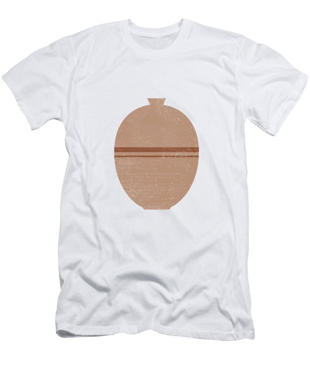 Minimal Abstract Greek Pottery 2 Lebes Terracotta Series Modern Contemporary Print Beige Studio Grafiikka T-Shirt