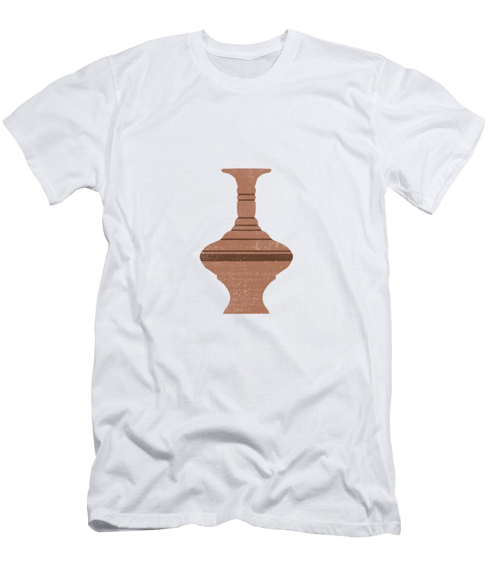 Minimal Abstract Greek Vase 12 Loutrophoros Terracotta Series Modern Contemporary Print Tan Studio Grafiikka T-Shirt