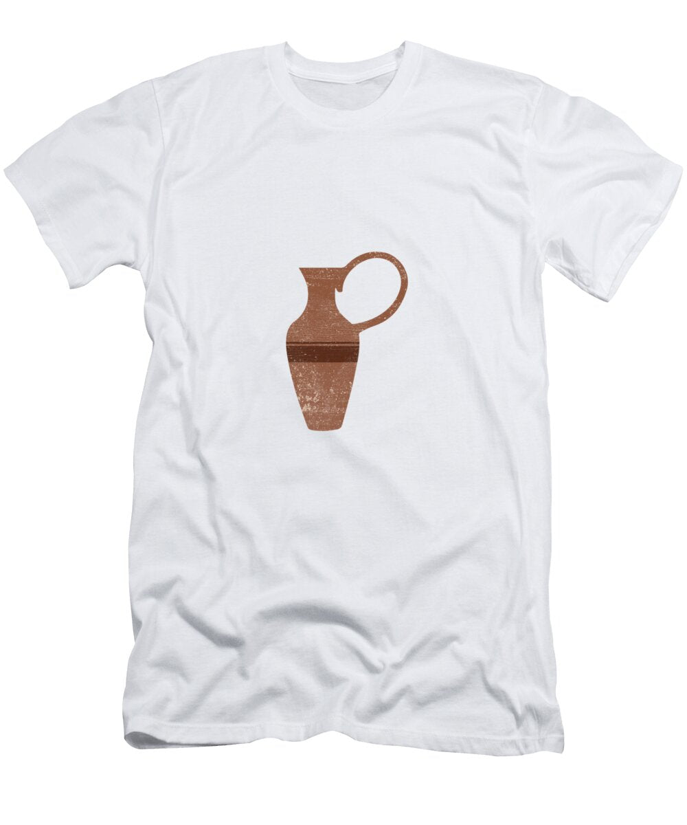Minimal Abstract Greek Vase 14 Lekythos Terracotta Series Modern Contemporary Print Brown Studio Grafiikka T-Shirt