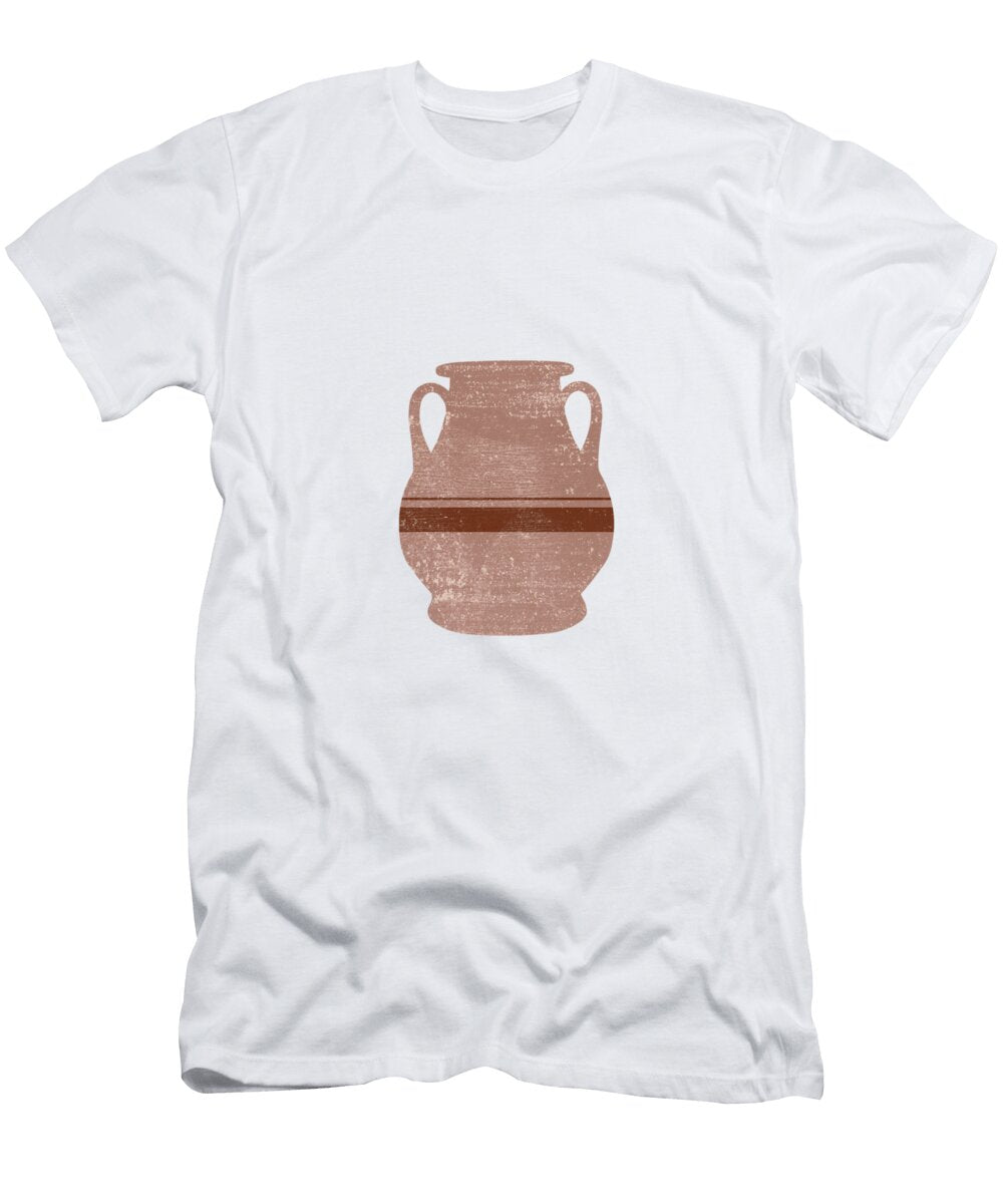 Minimal Abstract Greek Vase 16 Pelike Terracotta Series Modern Contemporary Print Tan Studio Grafiikka T-Shirt