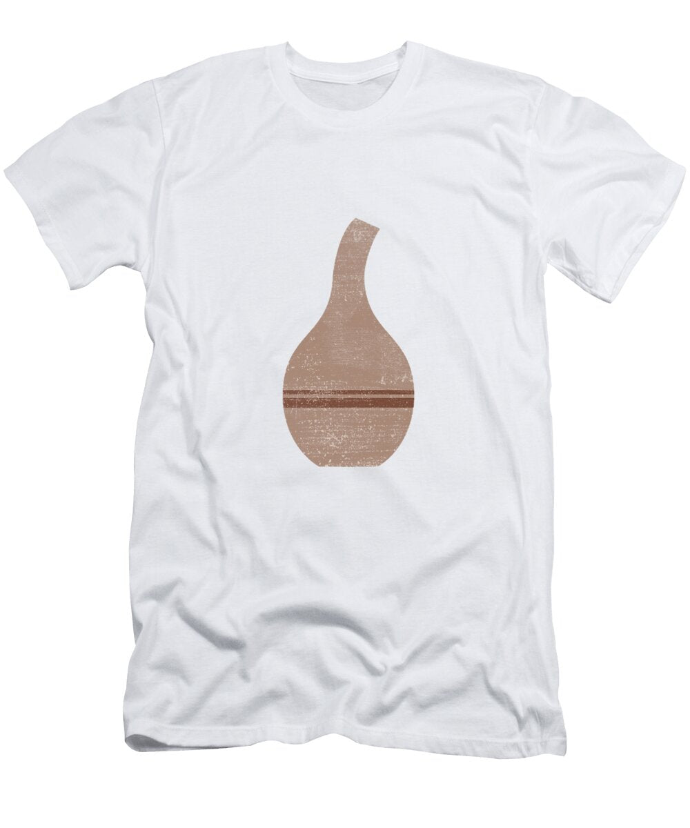 Minimal Abstract Greek Vase 4 Terracotta Series Modern Contemporary Print Sepia Tan Brown Studio Grafiikka T-Shirt