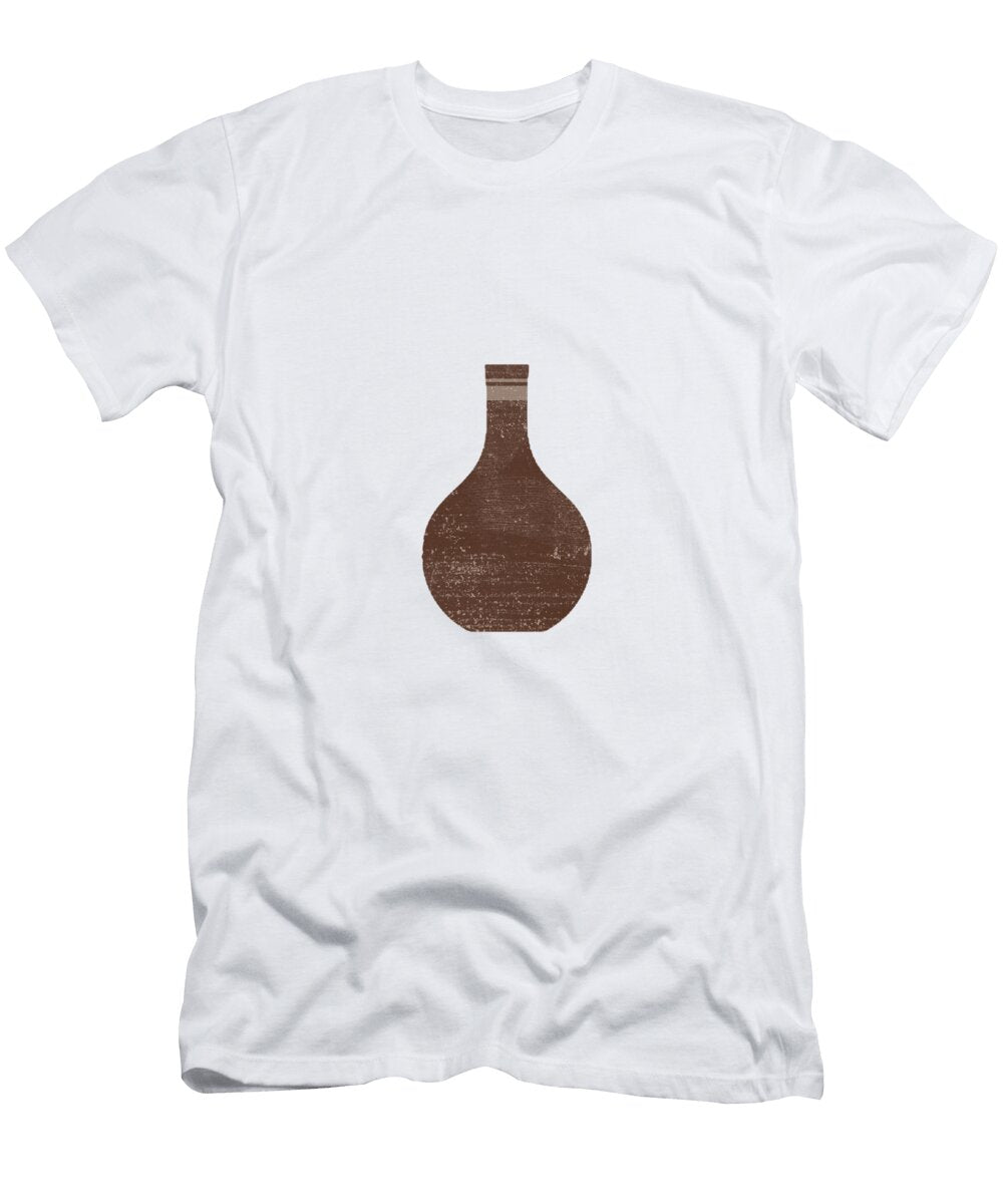 Minimal Abstract Greek Vase 5 Hydria Terracotta Series Modern Contemporary Print Brown Studio Grafiikka T-Shirt